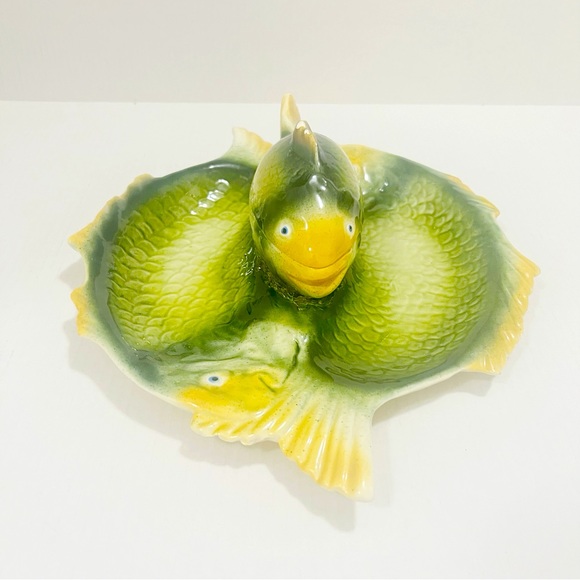 Vintage italy colorful fish shaped ceramic serving platte - Picture 2 of 6